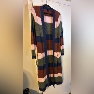 Torrid Multicolor Striped Cardigan Sweater